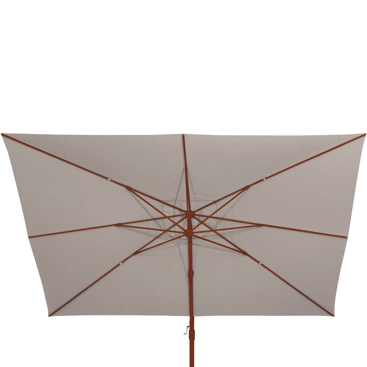 Parasol déporté carré inclinable MELHIA Lin / Acajou 3 x 3 m - Acier, Aluminium, Oléfine - Prix Destockage – Image 3