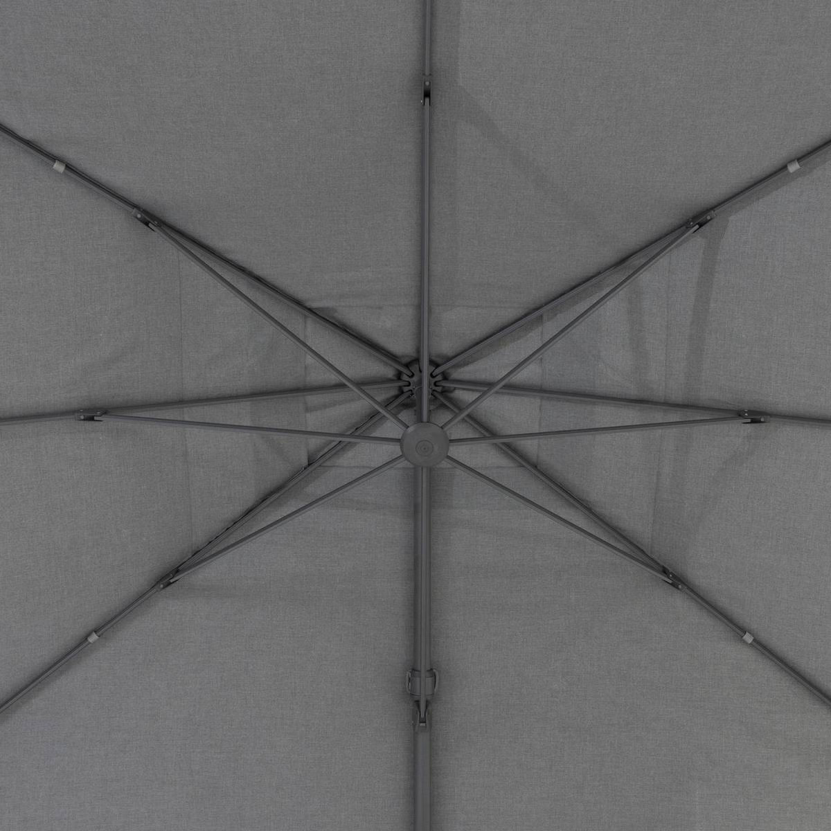 Parasol déporté rectangulaire SUENYO Sunbrella® Anthracite 4 x 3 m - Aluminium traité époxy, Acier, Acrylique - Prix Destockage – Image 4