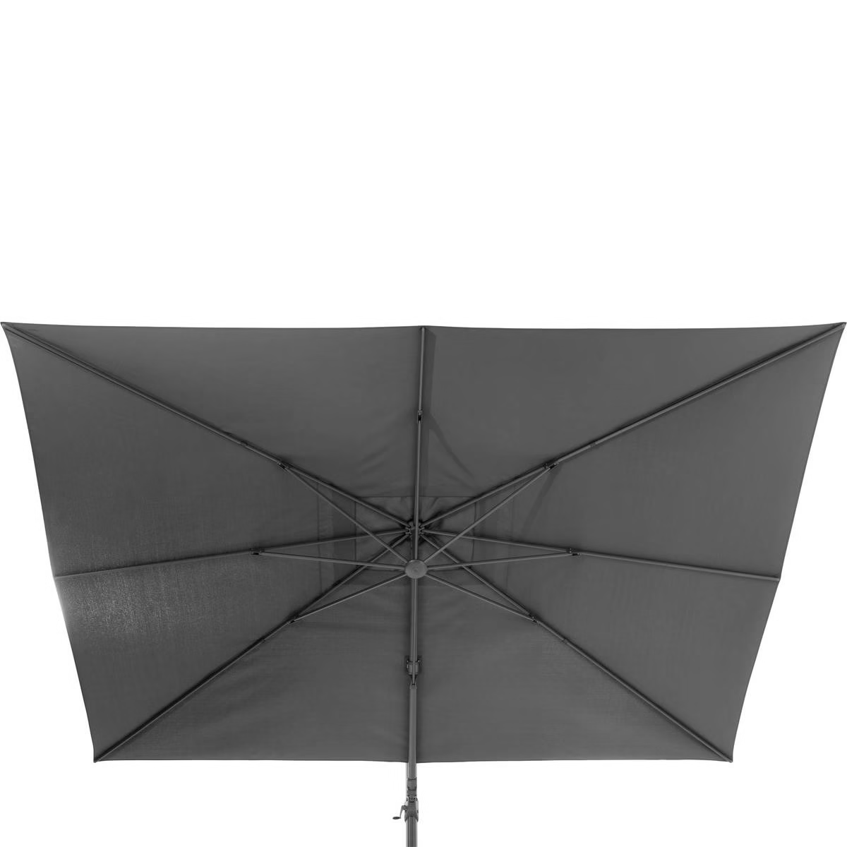 Parasol déporté rectangulaire inclinable MELHIA Anthracite / Graphite 4 x 3 m - Aluminium traité époxy, Acier, Oléfine - Prix Destockage – Image 3