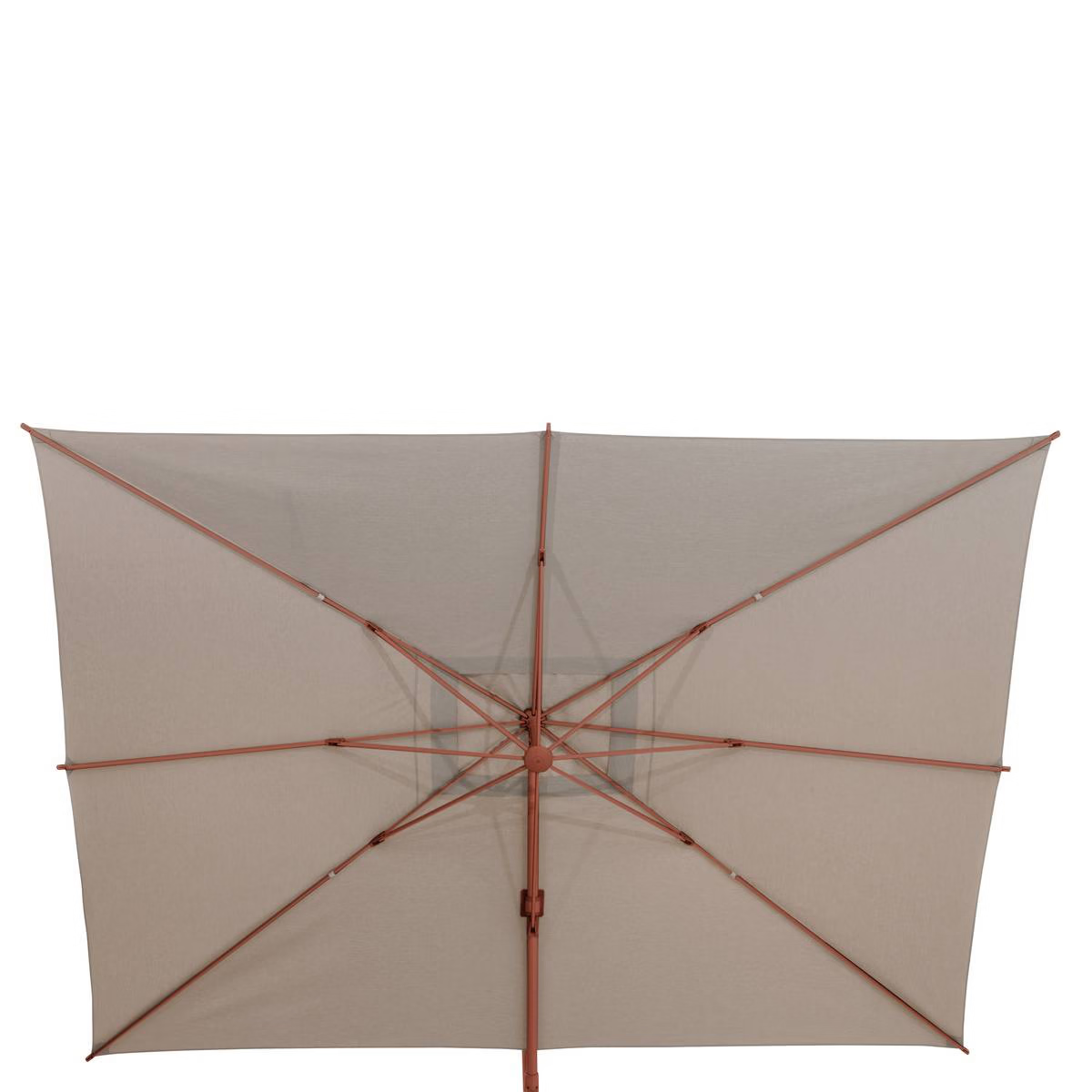 Parasol déporté rectangulaire inclinable MELHIA Lin / Acajou 4 x 3 m - Acier, Aluminium, Oléfine - Prix Destockage – Image 4