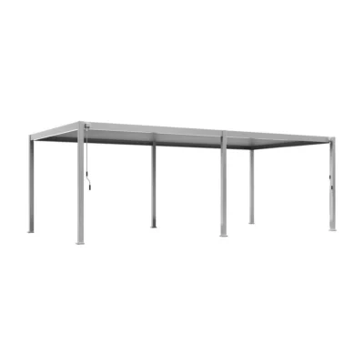 Pergola bioclimatique autoportante EVORA Argile 6 x 3 m - Structure et lames doubles en aluminium