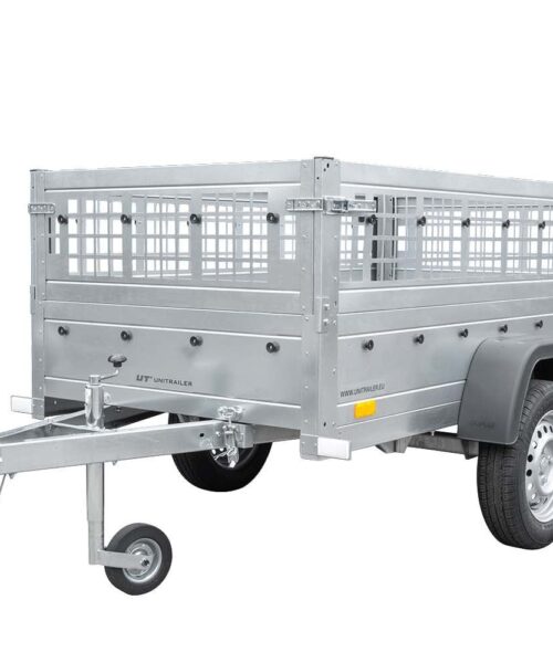 Top remorque garden trailer 200 kipp avec rehausses grillagées et roue jockey – Neuf – Prix Destockage