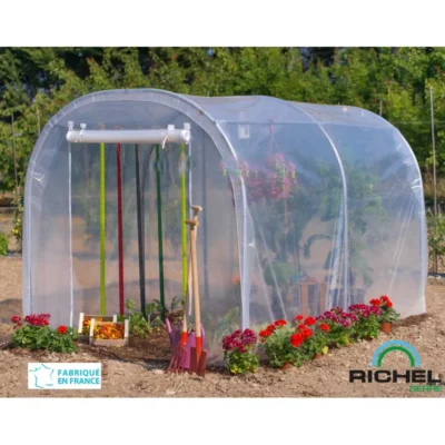 Serre tunnel de culture pieds droits 6m² RICHEL - Prix Destockage