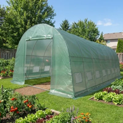 Serre tunnel 4x8m film 200gr/m² hauteur 2,3m Green Protect - Prix Destockage